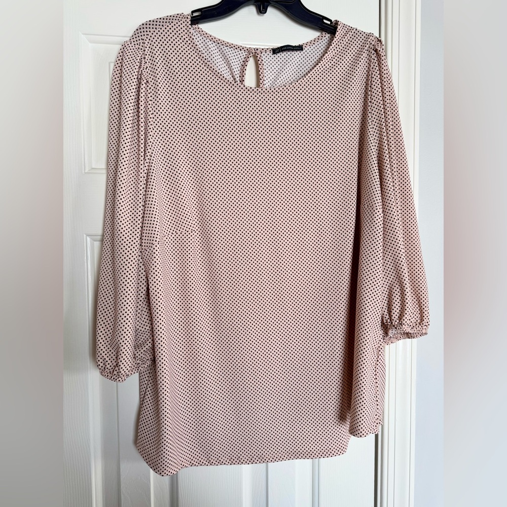 Adrianna Papell Polka Dot Blouse women’s 1X